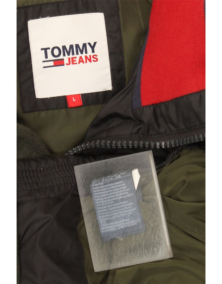 Męska ocieplana kurtka Tommy Hilfiger UK 40, duża, czarna, poliester
