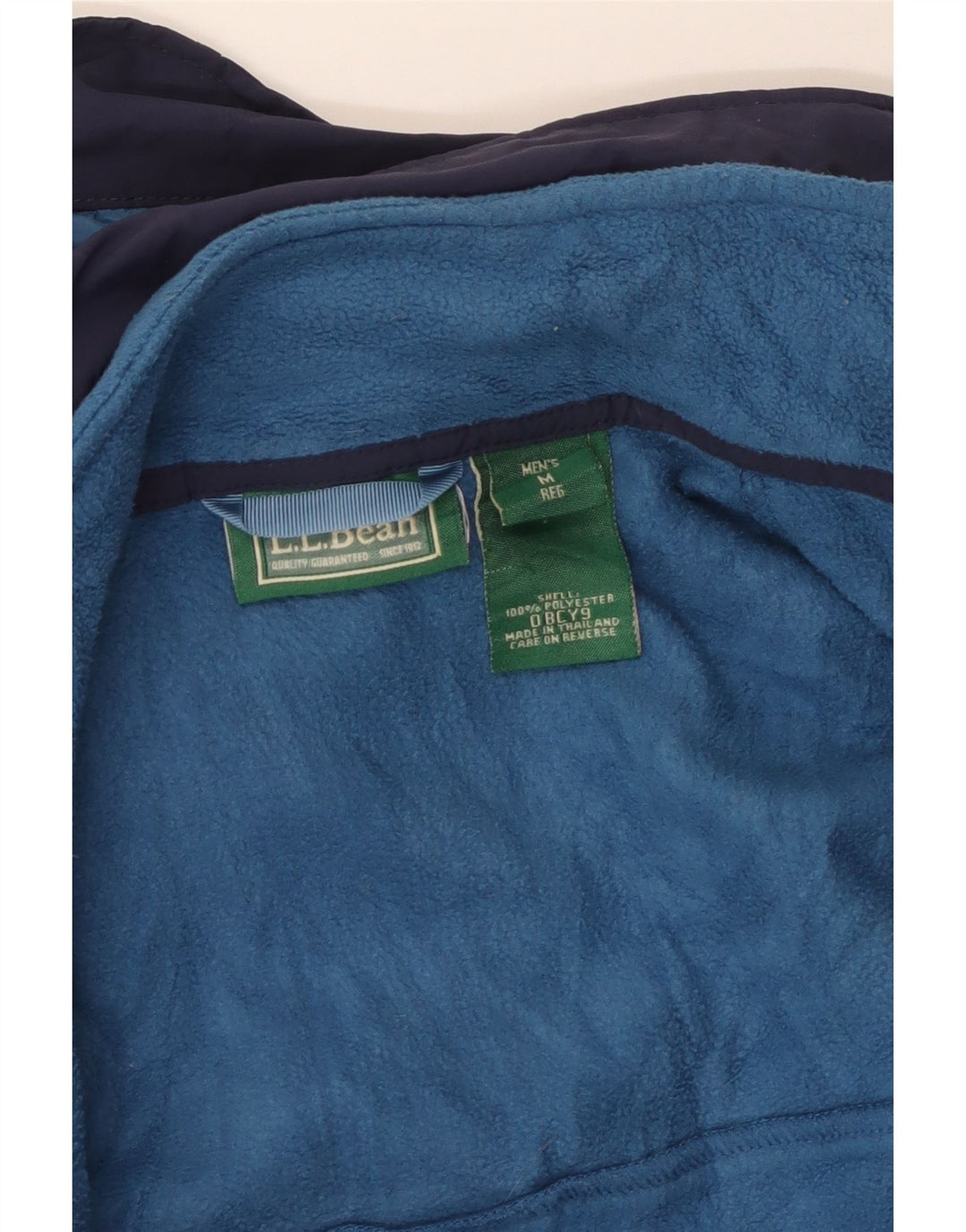 Męska kurtka wiatrówka z kapturem L.L.Bean UK 38, średni granatowy poliester