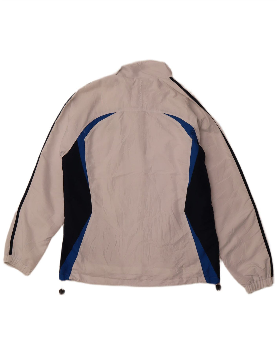 Męska kurtka dresowa ASICS, duża, biała, poliestrowa z blokami kolorów