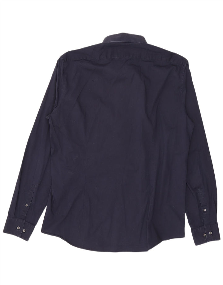 Koszula męska Calvin Klein Slim Fit, rozmiar 43, duża, granatowa