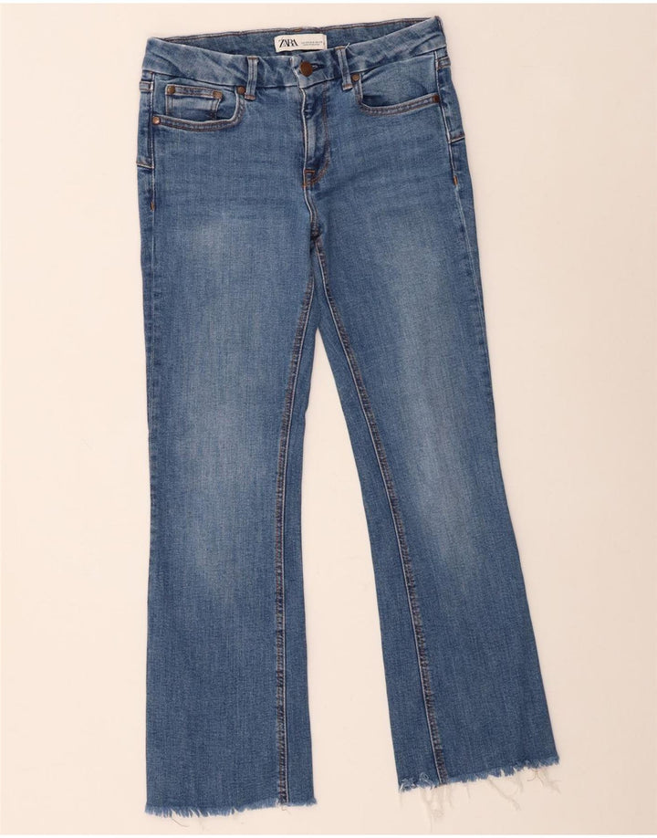 Damskie jeansy rozkloszowane Zara EU 38 Small W28 L27 Niebieskie