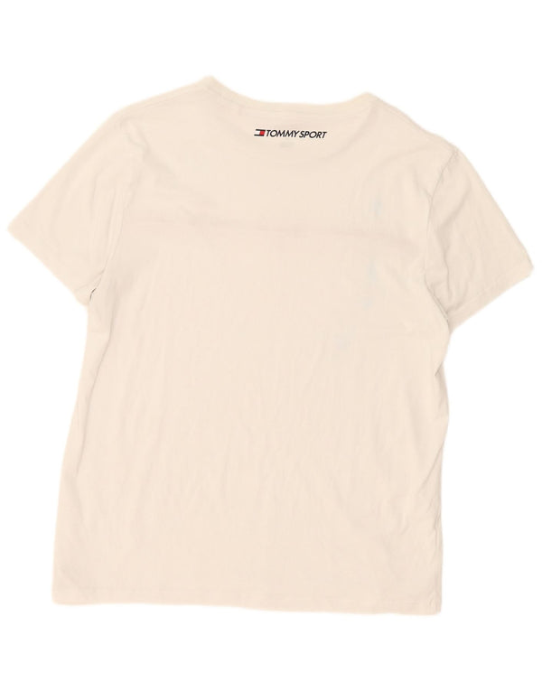 T-shirt męski Tommy Hilfiger, duży, biały, bawełniany