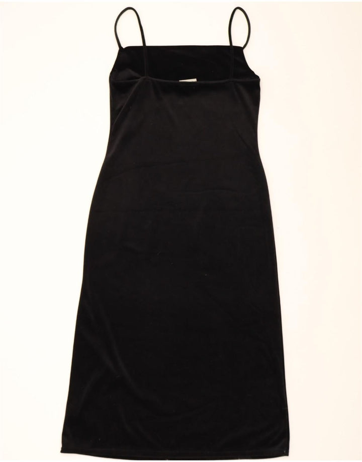 CLASSICS Womens Sleeveless Maxi Dress UK 16 Large  Black Polyester Vintage Classics and Second-Hand Classics from Messina Hembry 
