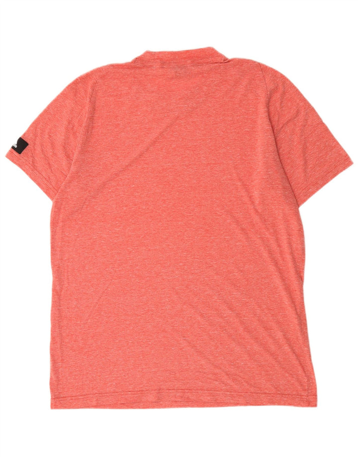Adidas Męski T-Shirt Top Duży Różowy Nakrapiany Poliester