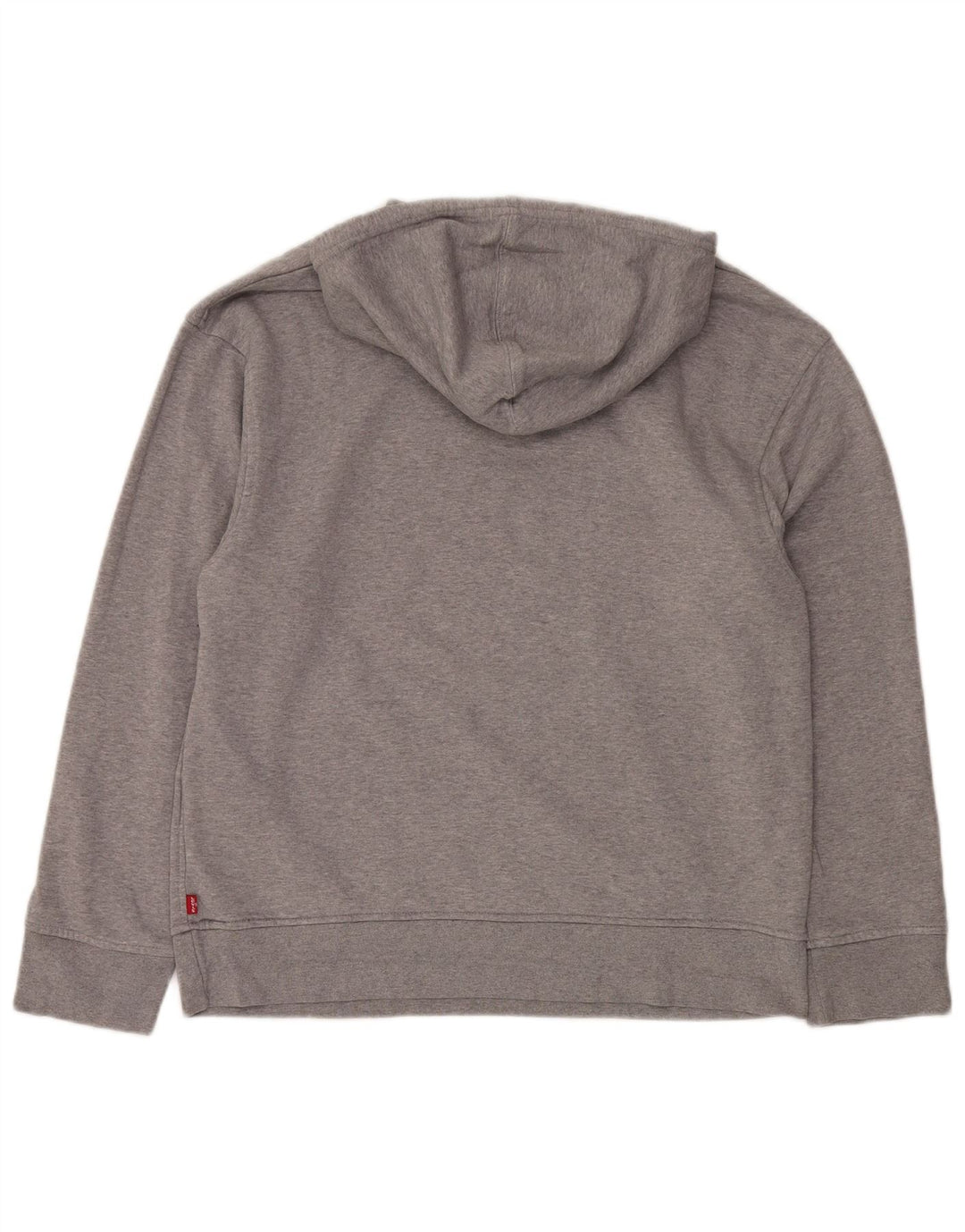 LEVI'S Męski sweter z kapturem i grafiką, średnioszary, bawełniany