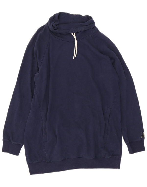 Damska bluza z długim rękawem New Balance UK 16, duża, granatowa, bawełniana