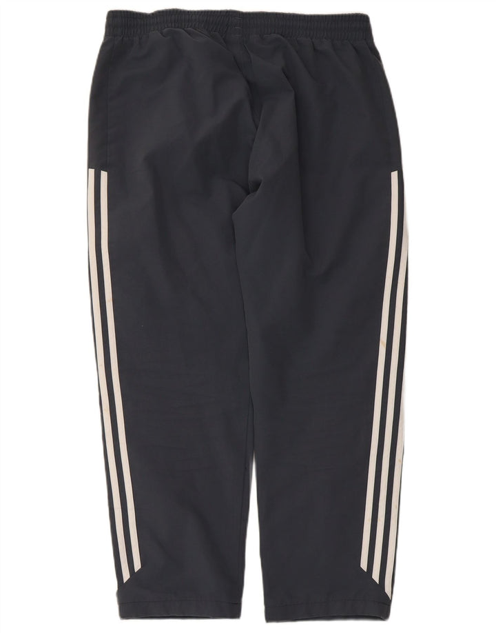 Męskie spodnie dresowe Adidas UK 42/44, duże, szare, poliestrowe