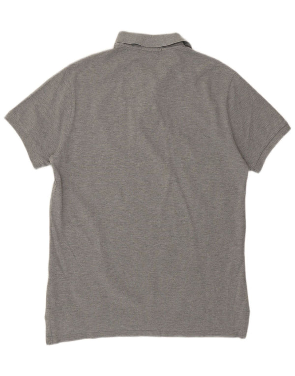 Męska koszulka polo Polo Ralph Lauren o dopasowanym kroju, średnioszara, bawełniana w plamki