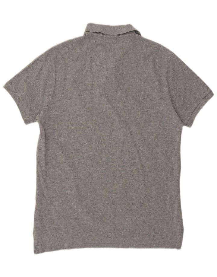 Męska koszulka polo Polo Ralph Lauren o dopasowanym kroju, średnioszara, bawełniana w plamki