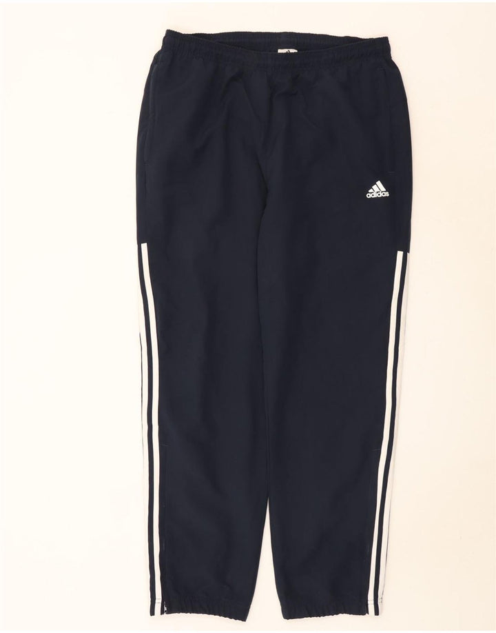 Męskie spodnie dresowe Adidas, duże, granatowe, z poliestru
