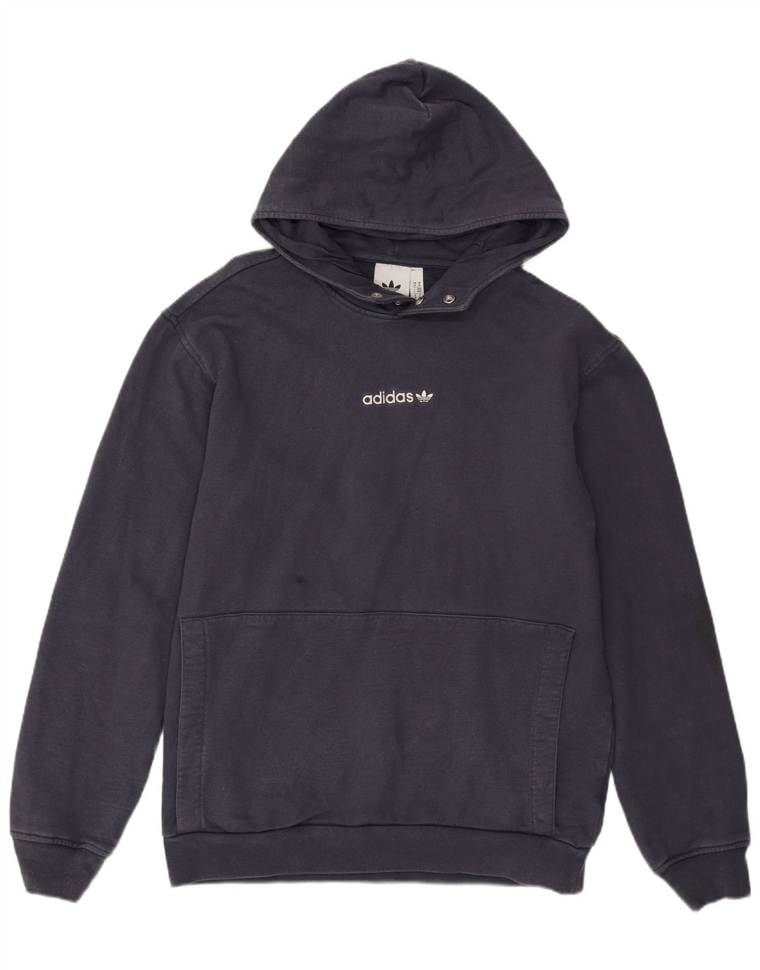 Męska bluza z kapturem Adidas, średnia, granatowa, bawełniana
