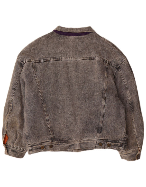 ZAMKNIĘTA Damska kurtka dżinsowa oversize UK 14, duża, szara