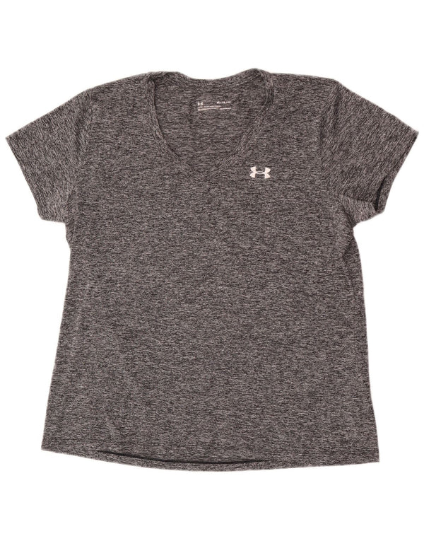 Damska koszulka Under Armour Heat Gear o luźnym kroju, UK 18 XL, szara, nakrapiana