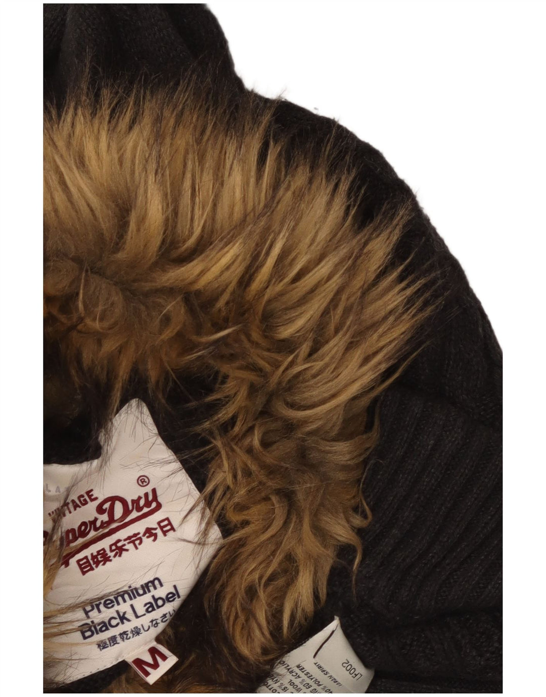 SUPERDRY Damski sweter z długim rękawem i golfem UK 12, średni szary