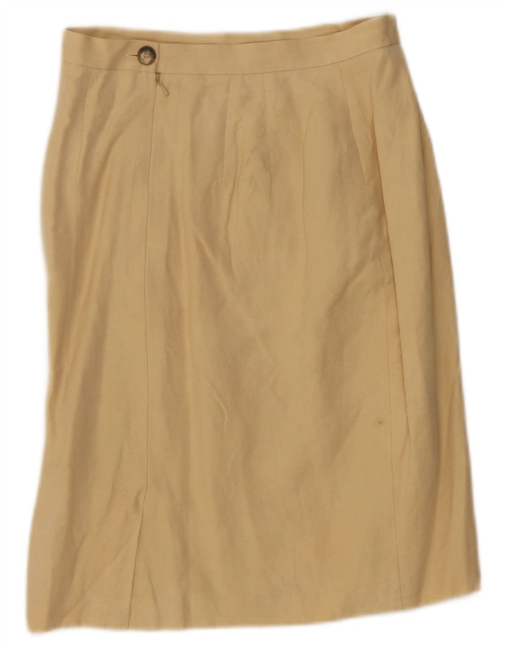 Marks & Spencer Damska spódnica w kształcie litery A UK 12 Medium W28 Beżowy jedwab