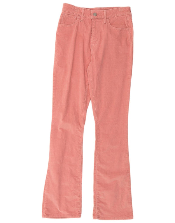 Damskie sztruksowe spodnie Levi's 725 z wysokim stanem W26 L32 Różowa bawełna