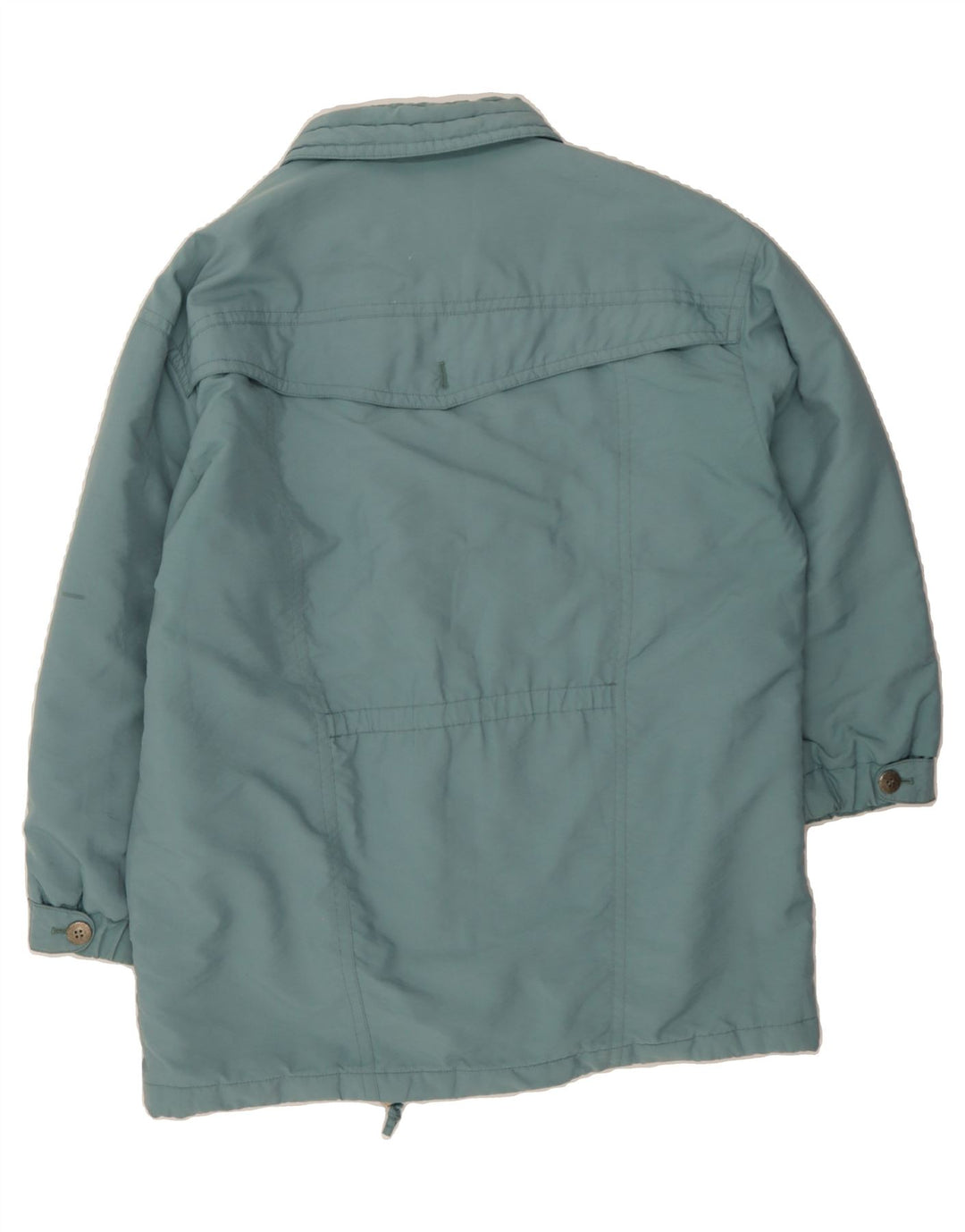 SCHERER Womens Oversized Windbreaker Coat UK 10 Small Blue Polyester Vintage Scherer and Second-Hand Scherer from Messina Hembry 