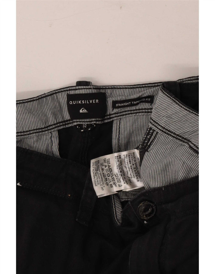 Męskie spodenki cargo Quiksilver W32, duże, czarne, bawełniane