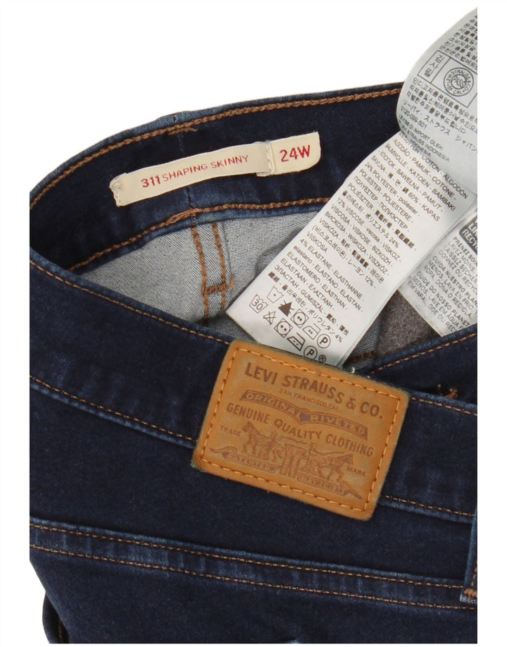 LEVI'S Damskie jeansy skinny 311 modelujące US 24 4XL W44 L29 Granatowe bawełniane