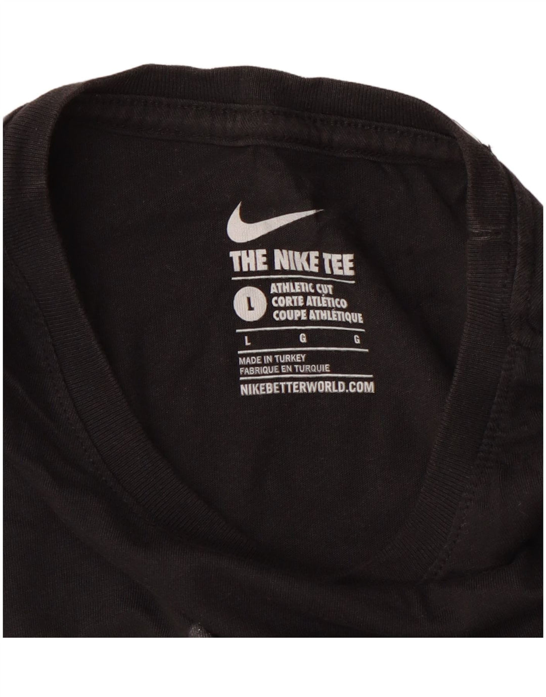 NIKE Mens Athletic Cut Graphic T-Shirt Top Large Black