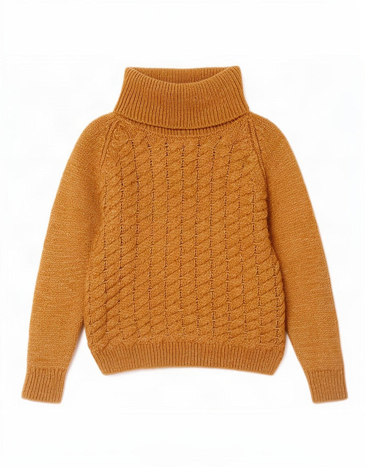 Sweter damski Massimo Dutti z wywijanym dekoltem UK 14 Średni brązowy akryl