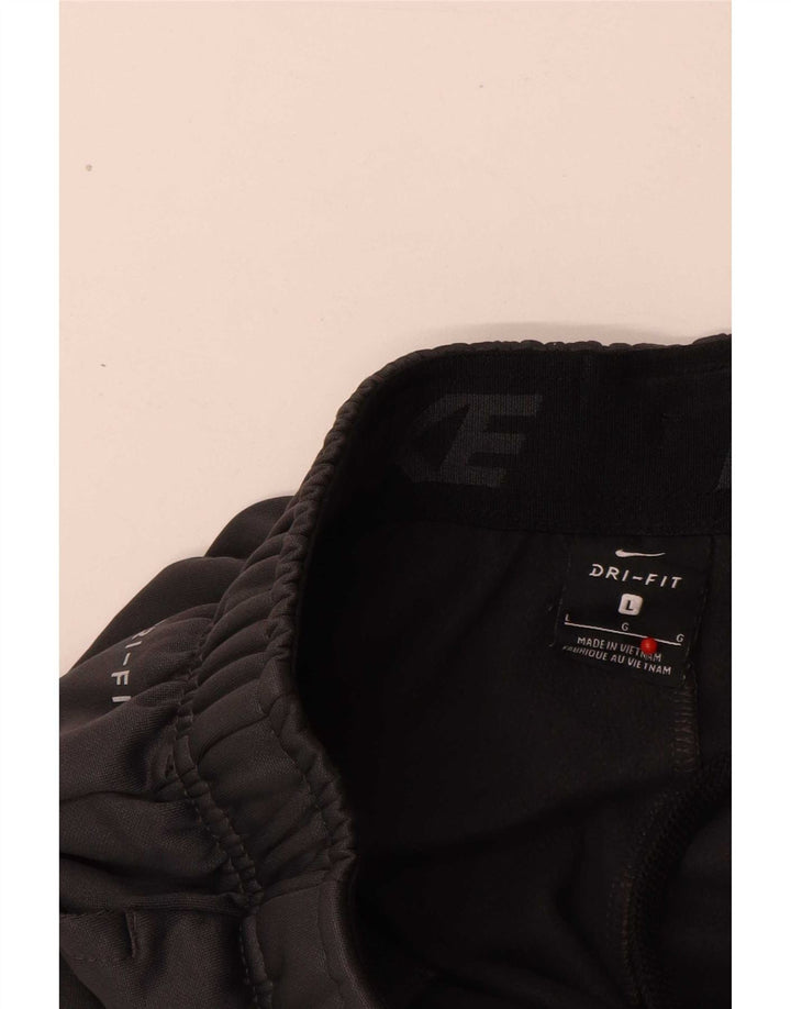 Męskie spodnie dresowe Nike Dri Fit, duże, szare, poliestrowe