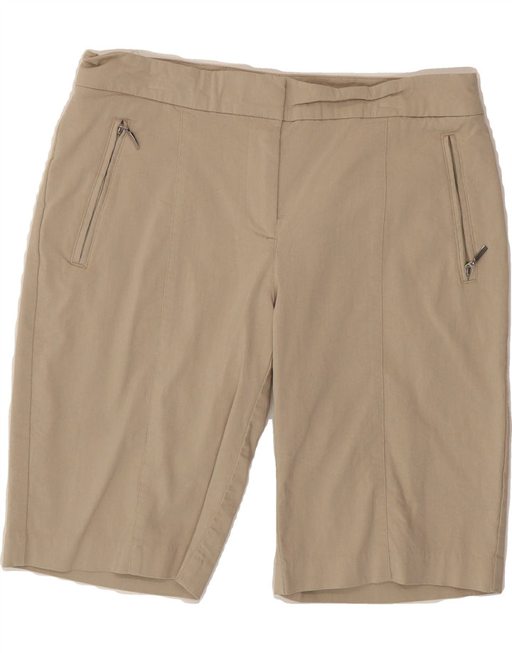 IZOD Womens Casual Shorts US 6 Medium W30 Beige Rayon Vintage Izod and Second-Hand Izod from Messina Hembry 