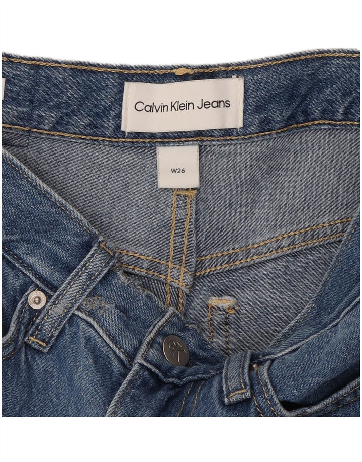 Damskie jeansy proste CALVIN KLEIN W26 L27 niebieskie