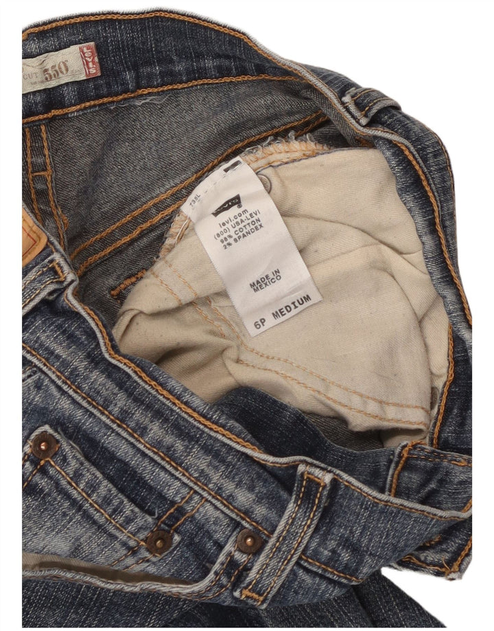 Damskie jeansy Levi's 550 Bootcut US 6 Medium W26 L26 Niebieska bawełna
