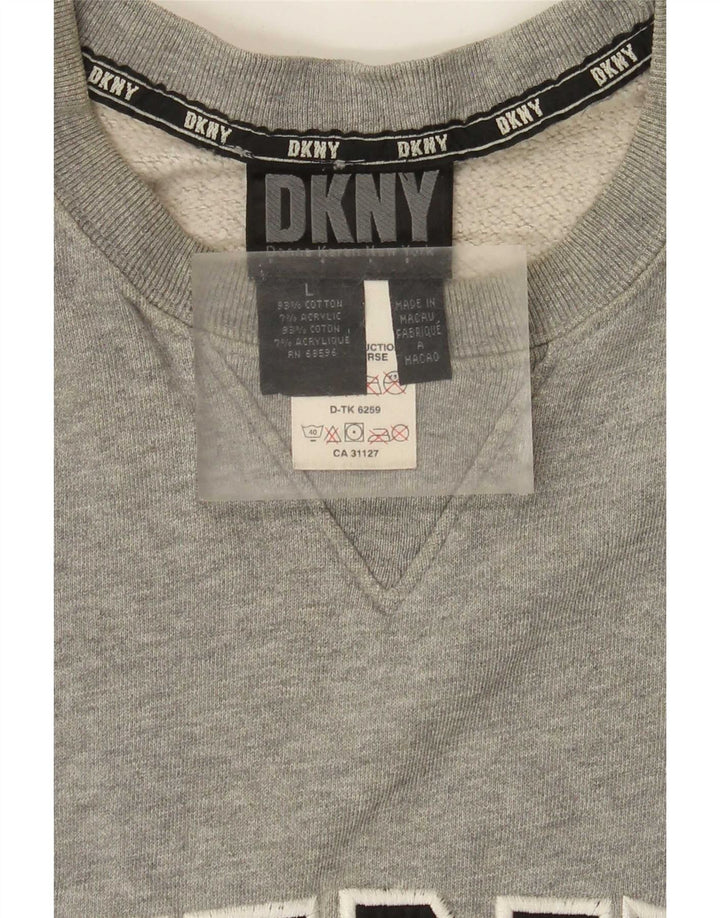 Męska bluza z grafiką Dkny, duża, szara bawełna