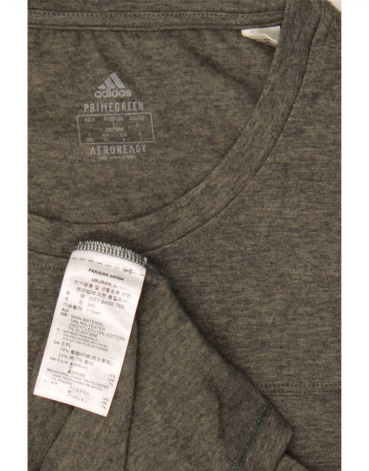 Męska koszulka Adidas Aeroready Top, duża, szara, z poliestru