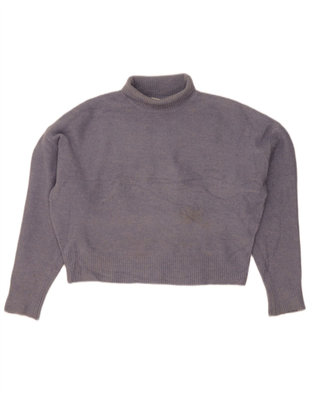 Damski sweter Zara Crop Oversize z golfem UK 14 Średni niebieski