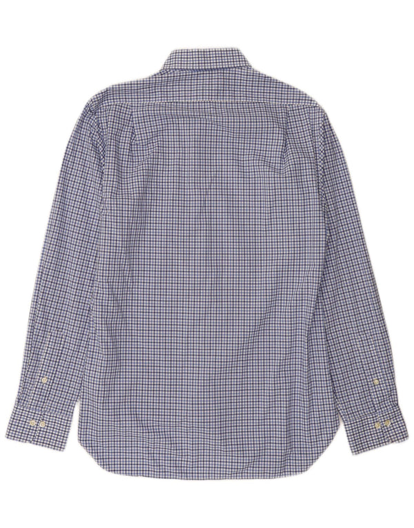 Koszula męska Polo Ralph Lauren o dopasowanym kroju, rozmiar 16, duża, niebieska bawełniana krata