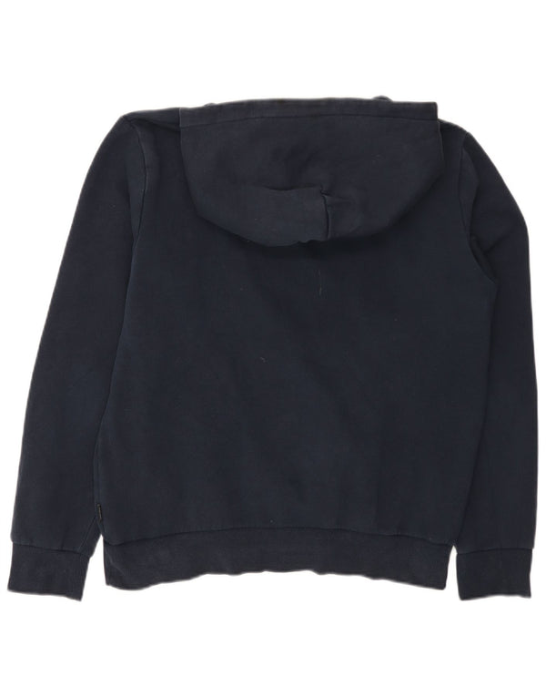 Jack & Jones Mens Graphic Hoodie Jumper Small Navy Blue Cotton