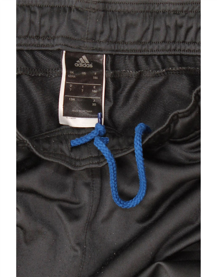 Męskie spodnie dresowe Adidas UK 42/44, duże, szare, poliestrowe