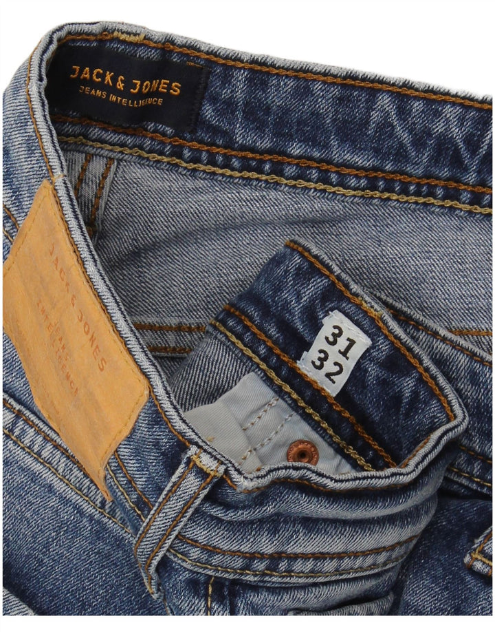 JACK & JONES Męskie jeansy GLENN w trudnej sytuacji W31 L32 Niebieskie, bawełniane