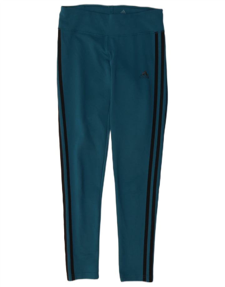Legginsy Adidas Damskie Climalite UK 8/10 Małe Niebieskie Poliester