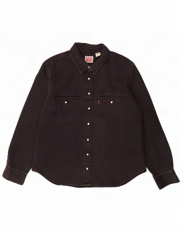 Damska koszula dżinsowa Levi's UK 18 XL, czarna bawełna
