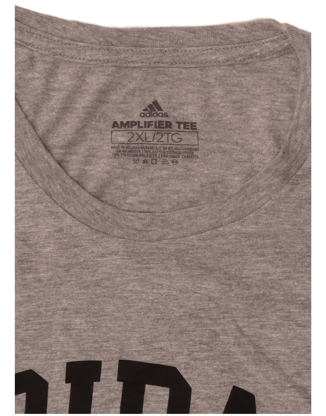 Męska koszulka graficzna Adidas Top 2XL w kolorze szarym