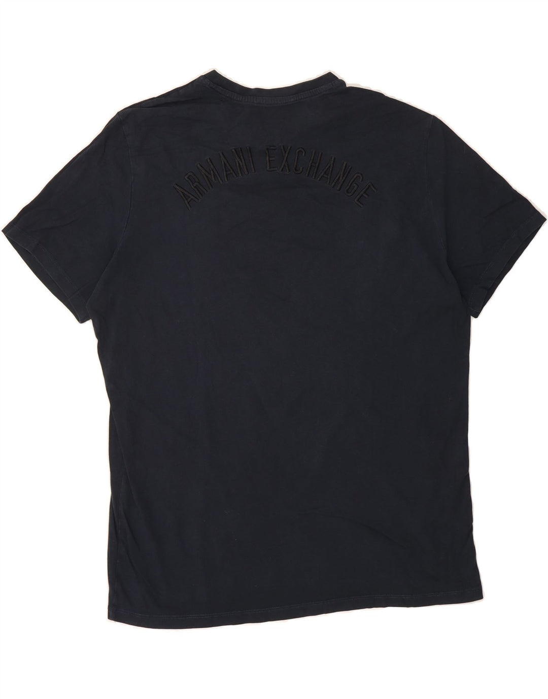 ARMANI EXCHANGE Mens Regular T-Shirt Top XL Navy Blue Vintage Armani Exchange and Second-Hand Armani Exchange from Messina Hembry 