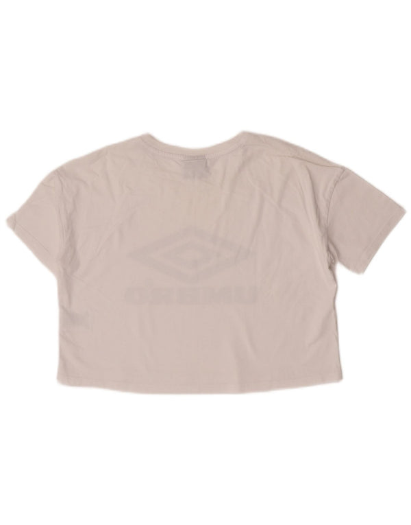 Damska koszulka Umbro Crop Oversize z grafiką Top UK 10 Small White Cotton
