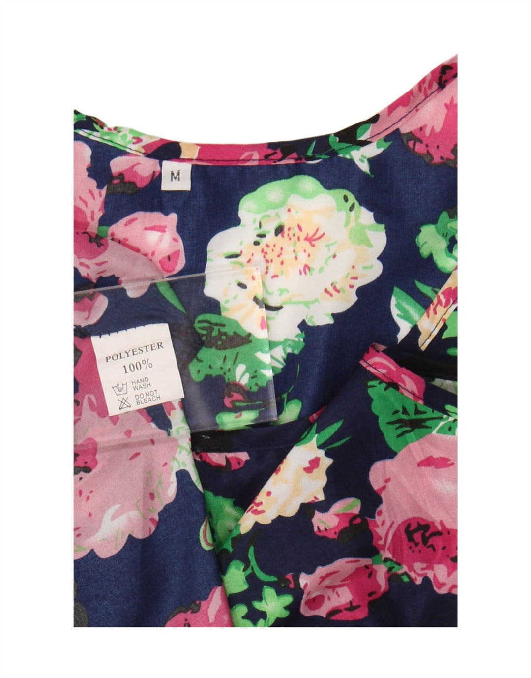 Damska sukienka letnia w stylu vintage UK 12 Średni granatowy kwiatowy poliester