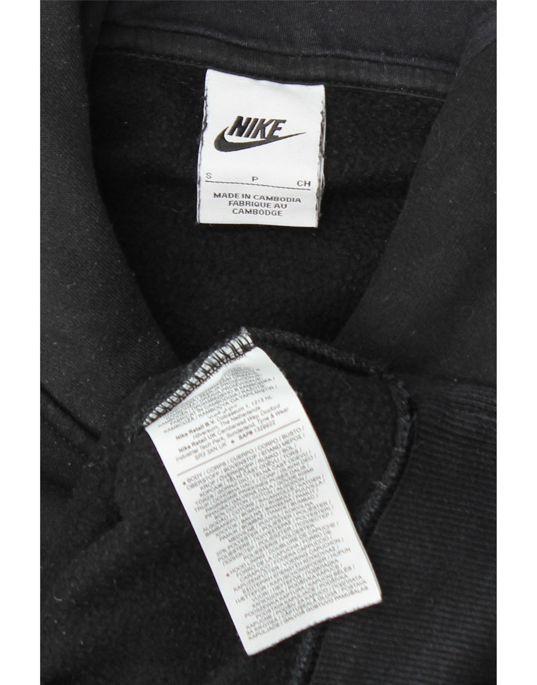 Damski sweter oversize z kapturem NIKE UK 10, mały, czarny, bawełniany