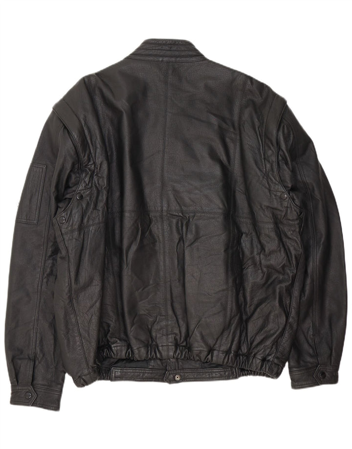 Męska skórzana kurtka bomber C&A EU 58 XL czarna