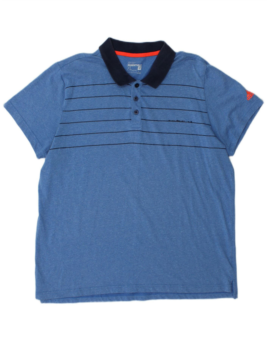 ADIDAS Mens Climalite Polo Shirt XL Blue Striped