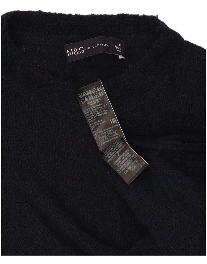 Sweter damski Marks & Spencer z okrągłym dekoltem, UK 12, średni granatowy