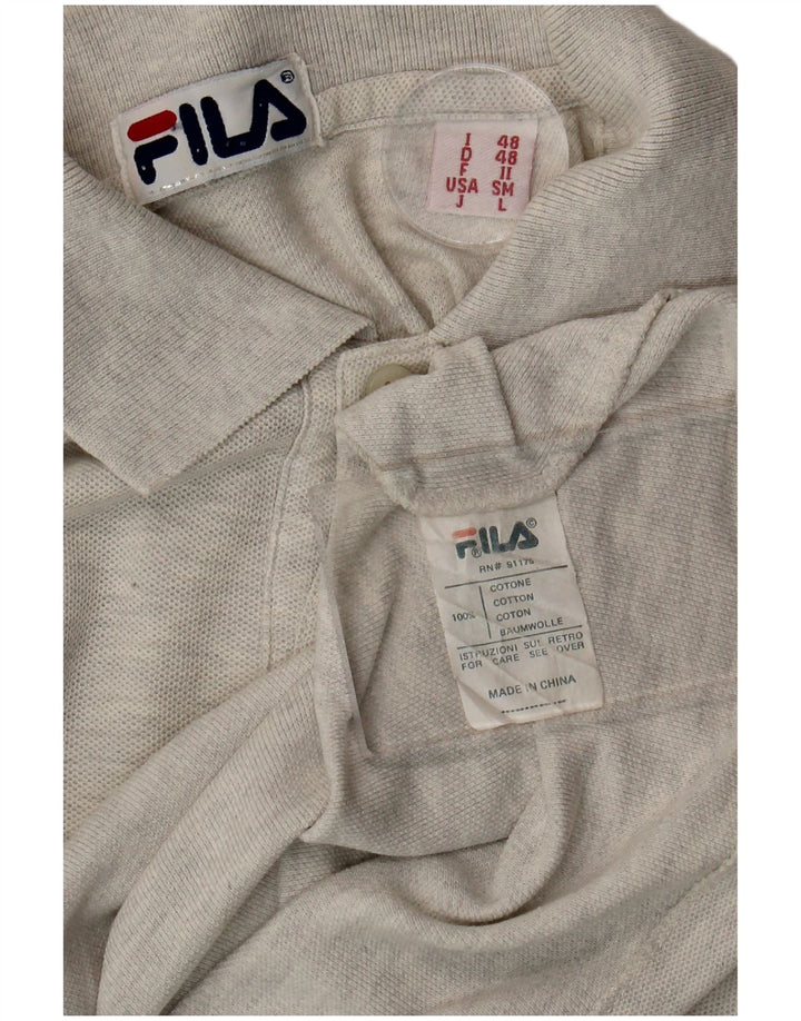 Męska koszulka polo Fila IT 48 Średnioszara bawełna