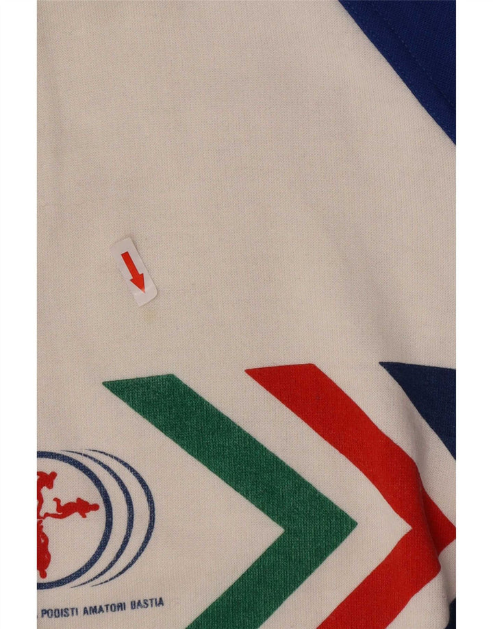 Męska bluza z grafiką w stylu vintage, sweter XL, biały, blok kolorów