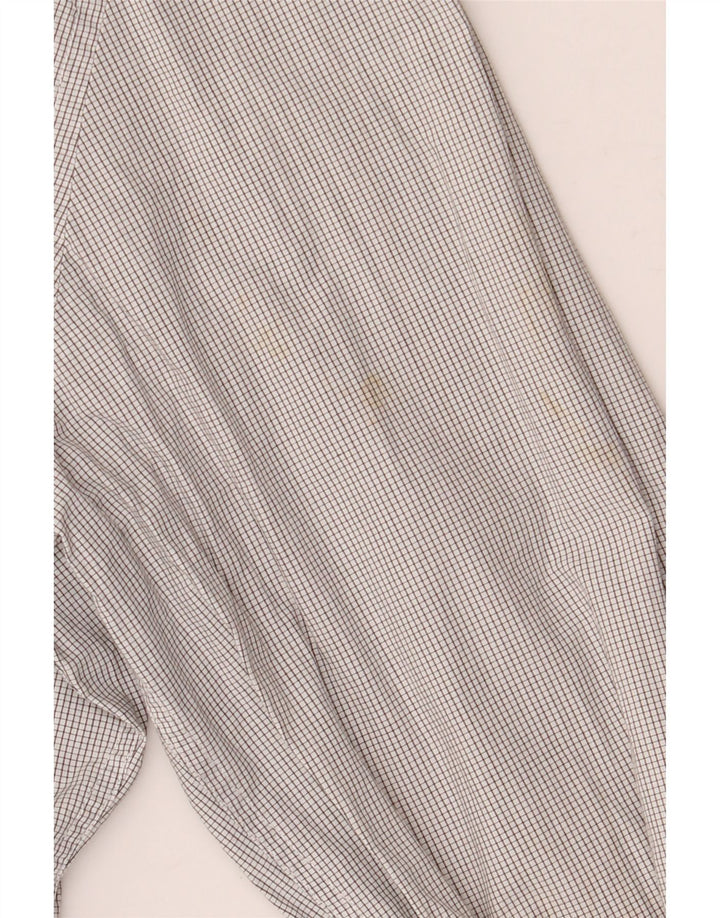 Męska koszula wizytowa Calvin Klein Slim Fit, średnia szara bawełna w kratkę