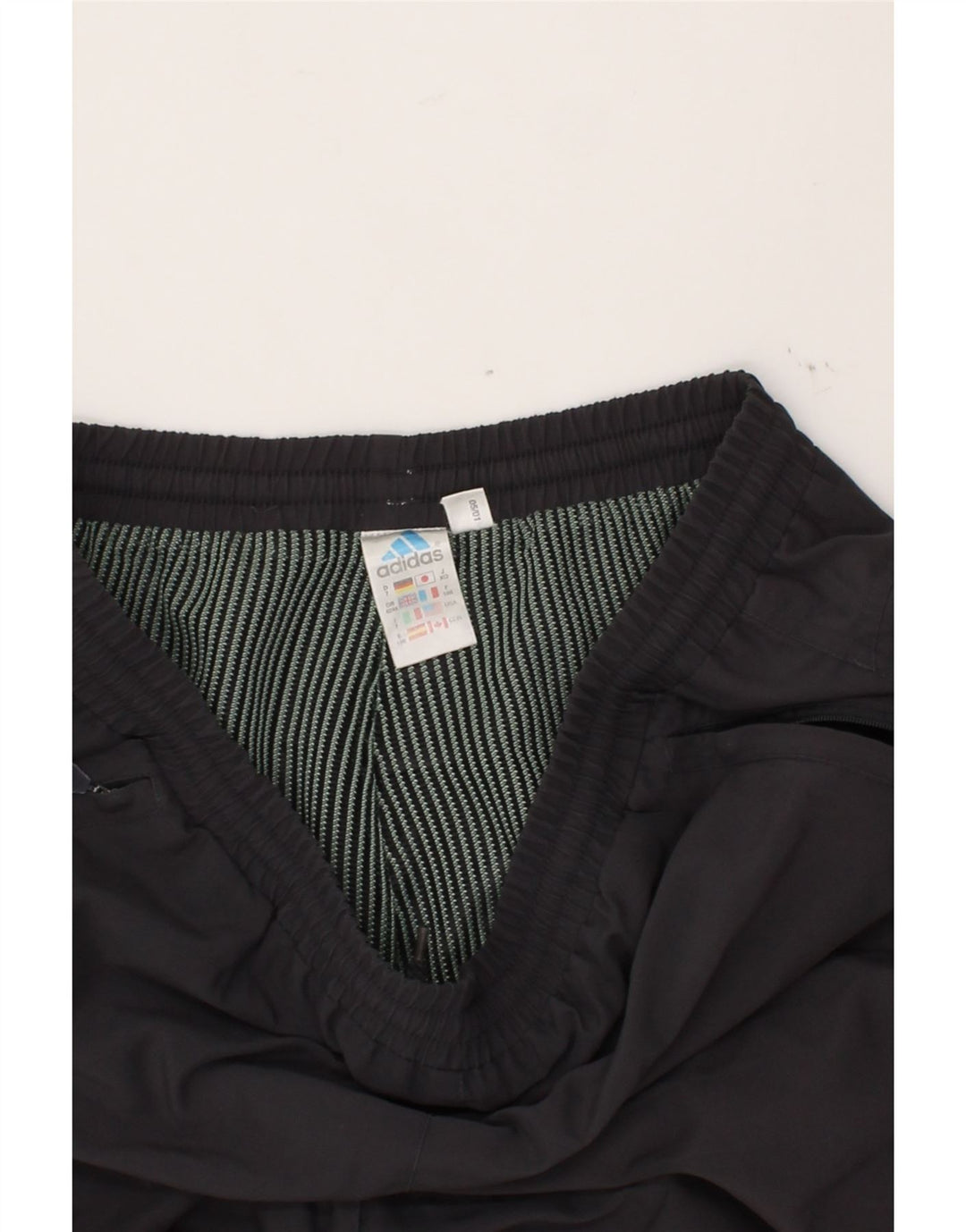 ADIDAS Mens Tracksuit Trousers XL Black Colourblock Polyester Vintage Adidas and Second-Hand Adidas from Messina Hembry 